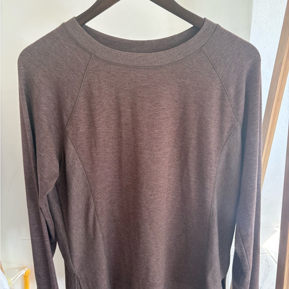 Dark Purple Long Sleeve Athletic Sweater